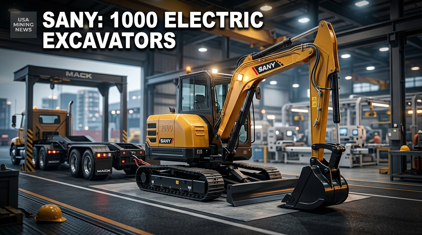 SANY marks 1,000th electric excavator milestone as mining electrification accelerates - Mining Industry News